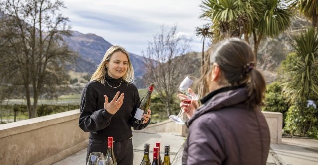 Wine tasting at Chard Farm